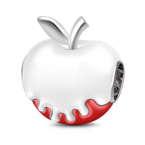 Gnoce xmas halloween gift - Red Apple w/leaf charm bead - see pics - Picture 2 of 8